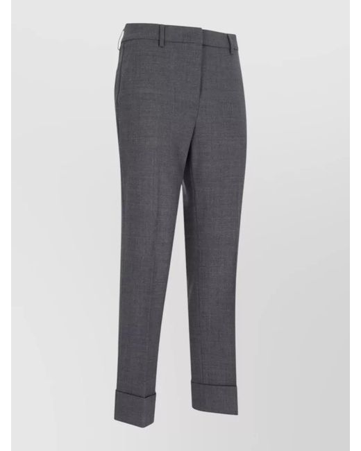 Incotex Gray Tapered Suit Trousers