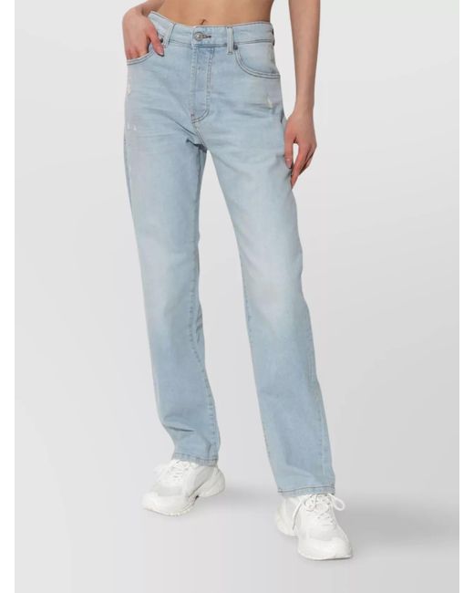 DIESEL Blue Straight Trousers