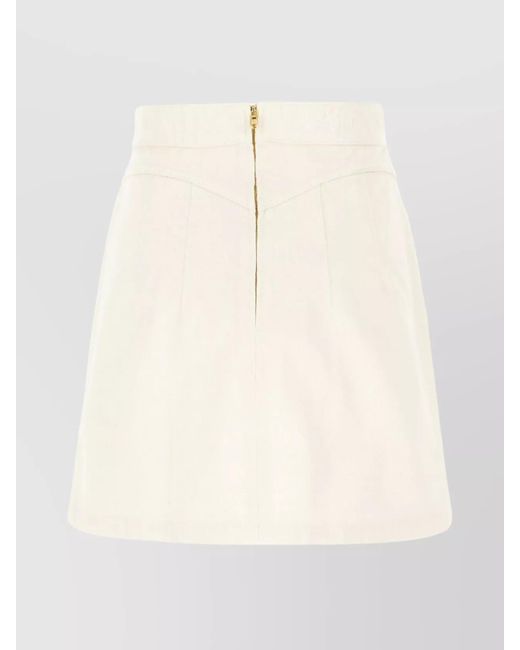 Patou Natural Denim High-Rise Mini Skirt