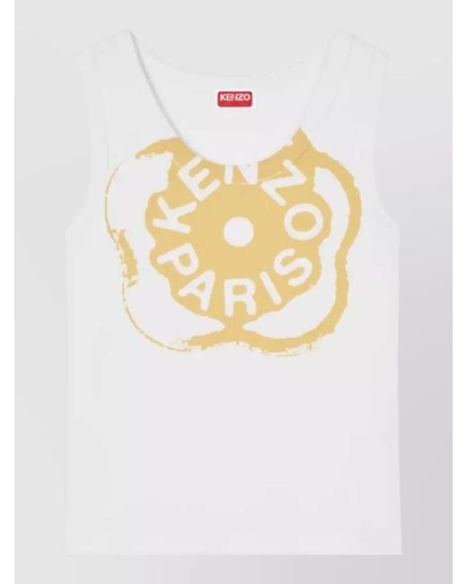 KENZO White Gots Boke Flower Graphic Jersey Tank