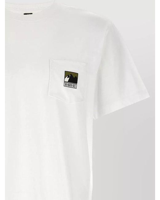 The North Face White Cotton Logo T-Shirt for men