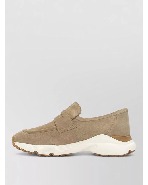 Tod's Natural Leather Slip-On Sneakers