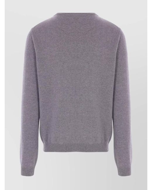Gucci Gray Cashmere Gg Intarsia Crew Neck Jumper for men