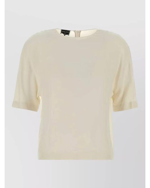 Giorgio Armani White Silk T-Shirt