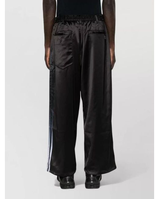 Y-3 Gray Satin Track Cargo Shorts for men