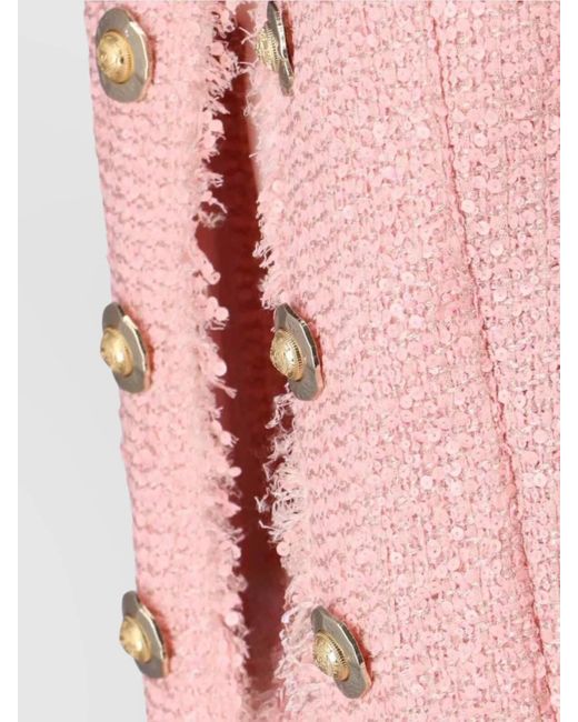 Balmain Pink Sequin Tweed Blazer