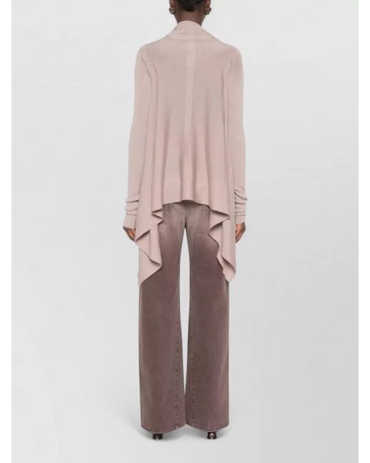 Rick Owens Pink Medium Wrap Jacket Open Front Design
