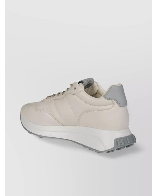 Hogan Natural Leather Logo-Embellished Low-Top Sneakers
