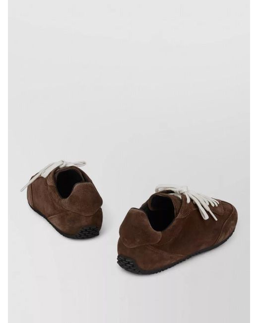 Axel Arigato Brown Suede Lace Up Sneakers Rubber Sole for men