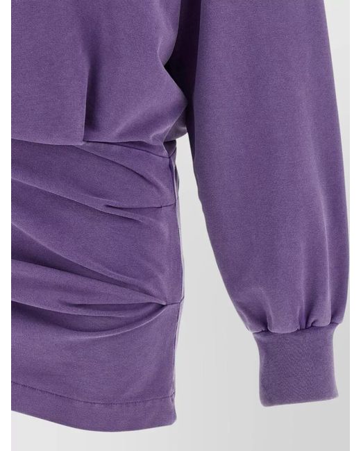 The Attico Purple Faded Sweatshirt Dress