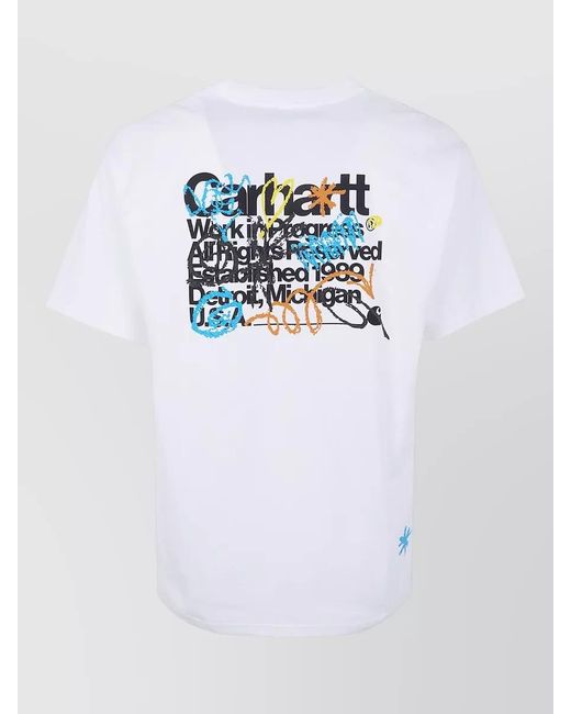 Carhartt White Organic Cotton T Shirt Primary Print for men