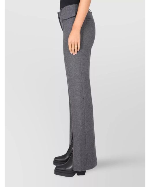 The Mannei Gray Wool Tailored Trousers