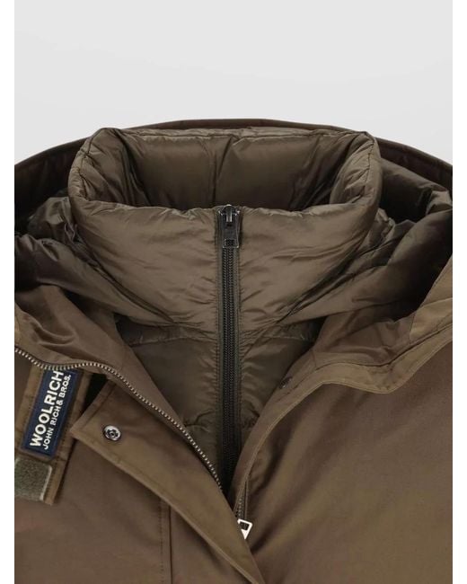 Woolrich Natural Down Longline Hooded Puffer Parka