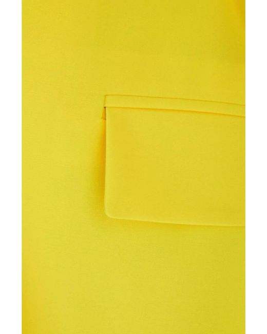 MSGM Yellow Double-Breasted Cotton Blazer
