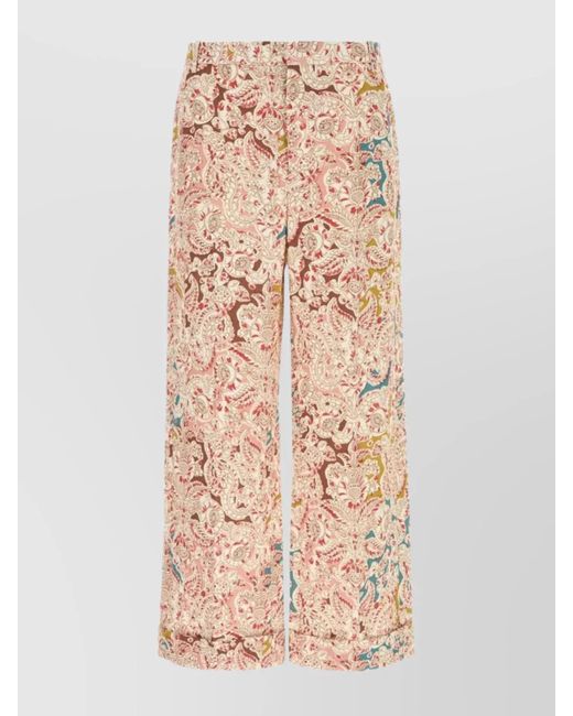 Valentino Garavani Natural High Waist Wide Leg Paisley Trousers for men