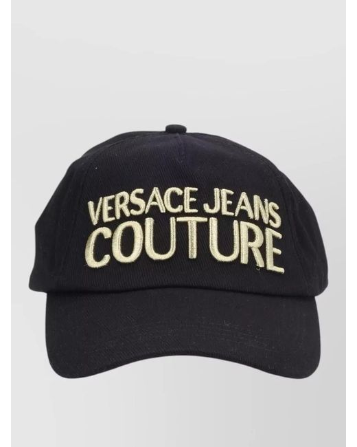 Versace Jeans Couture Black Cotton Logo Baseball Cap for men