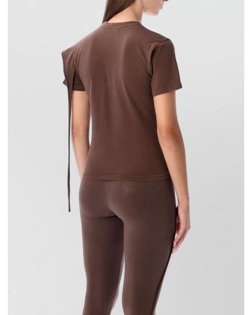OTTOLINGER Brown Crew Neck Slim Fit Short Sleeve Top