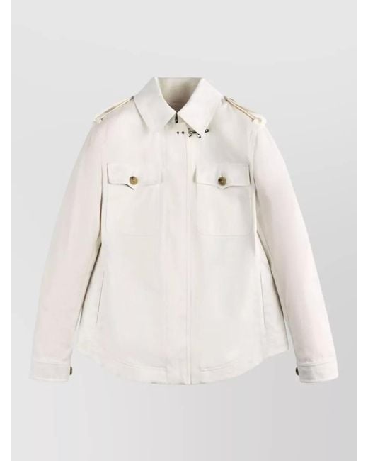 Fay Natural Cotton Shirt Jacket