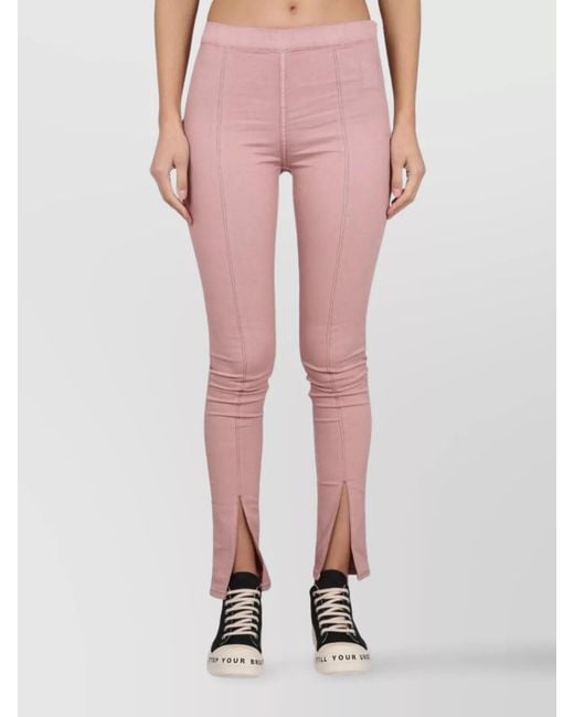 Rick Owens Pink Denim Skinny Trousers