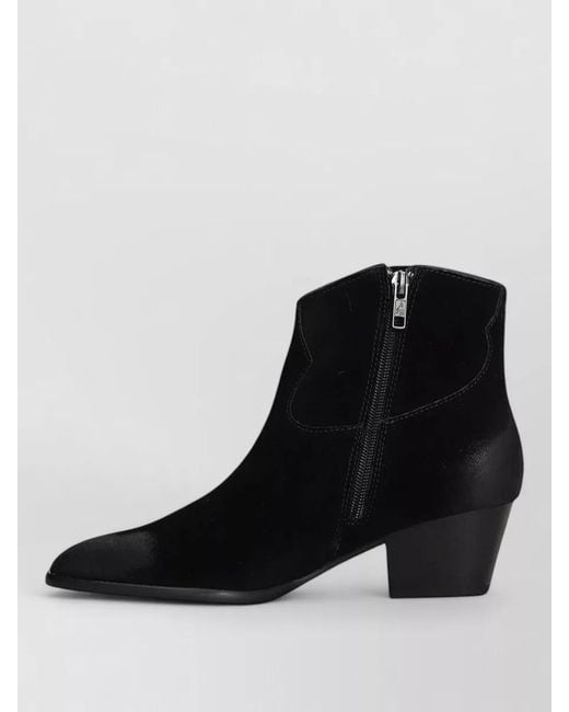 Ash Black Suede Leather Lace-Up Shoes