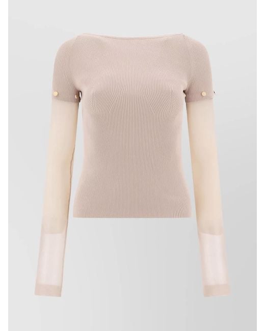 Sportmax Pink Cotton Crew-Neck T-Shirt
