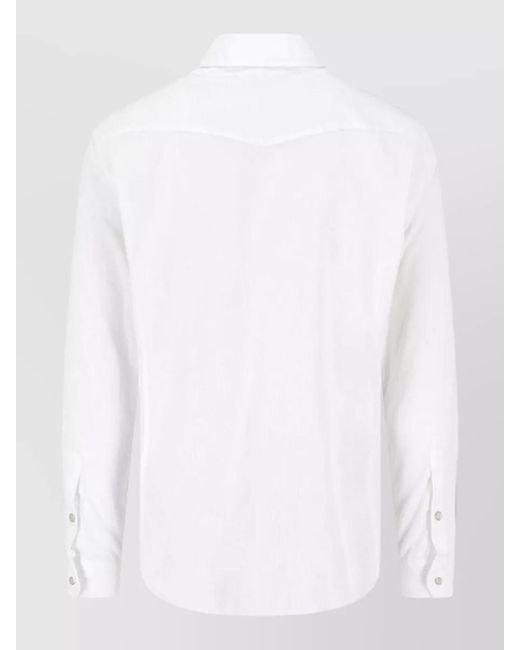 Tom Ford White Shirt Regular Fit Collar Lightweight Fabric Long Sleeves for men
