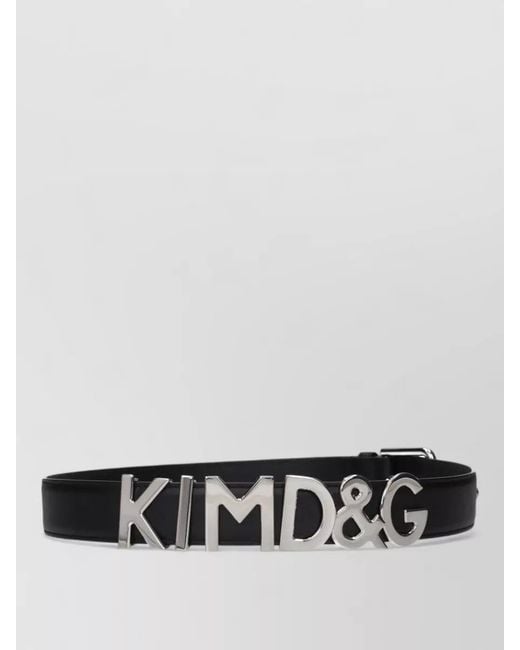Dolce & Gabbana White Leather Belt
