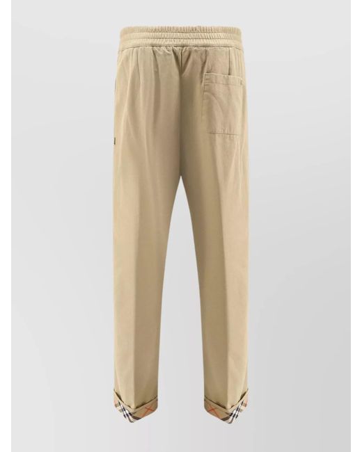 Burberry Natural Cotton Straight-Leg Trousers for men