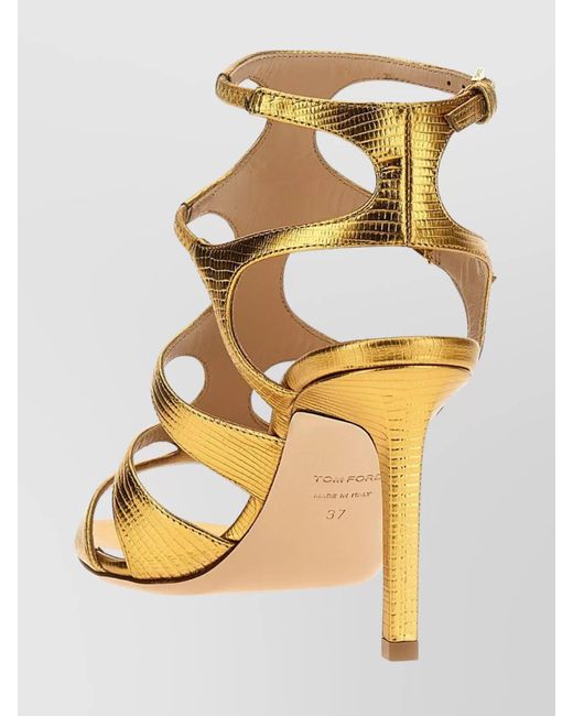 Tom Ford Metallic Leather Paradis Sandals
