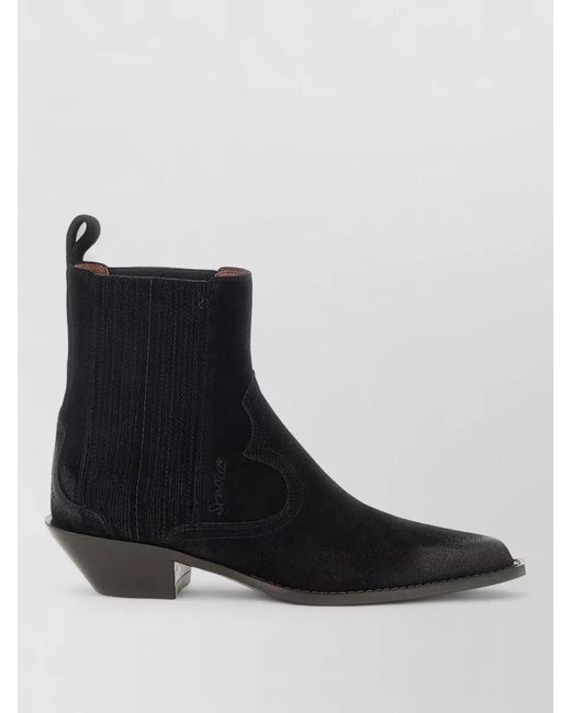 Sonora Boots Black Leather Ankle Boots