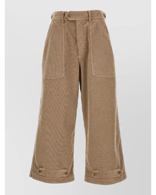 Cellar Door Natural Paola Pants Corduroy Belt Loops Pockets