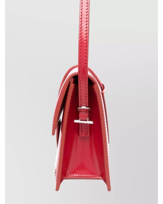 Jacquemus Red Le Bambino Long Leather Shoulder Bag