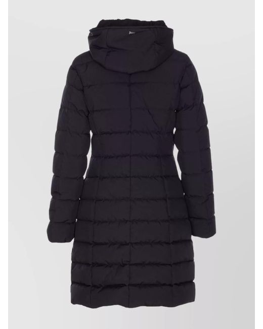 Herno Blue Two-Layer Windstopper Hooded Puffer Jacket