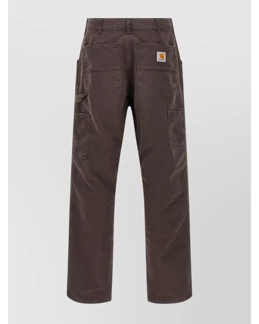 Carhartt Brown Straight-Leg Trousers for men