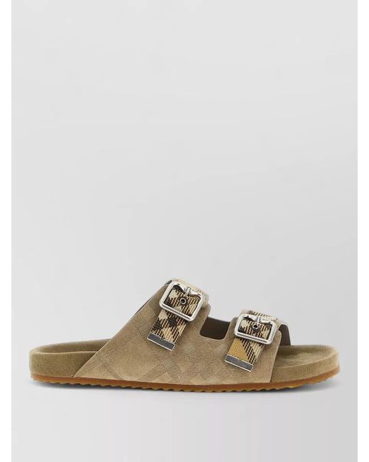 Burberry Metallic Urchin Sandals Open Toe Adjustable Straps for men