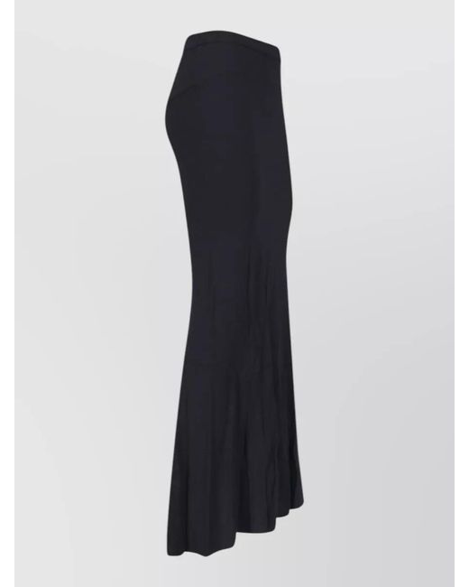 Junya Watanabe Blue Wool Knee-Length High-Waisted Skirt