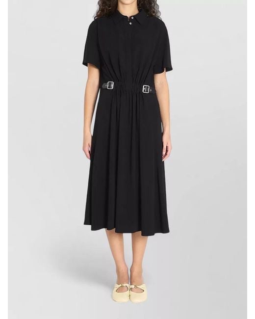 Loewe Black Belted Midi Dress