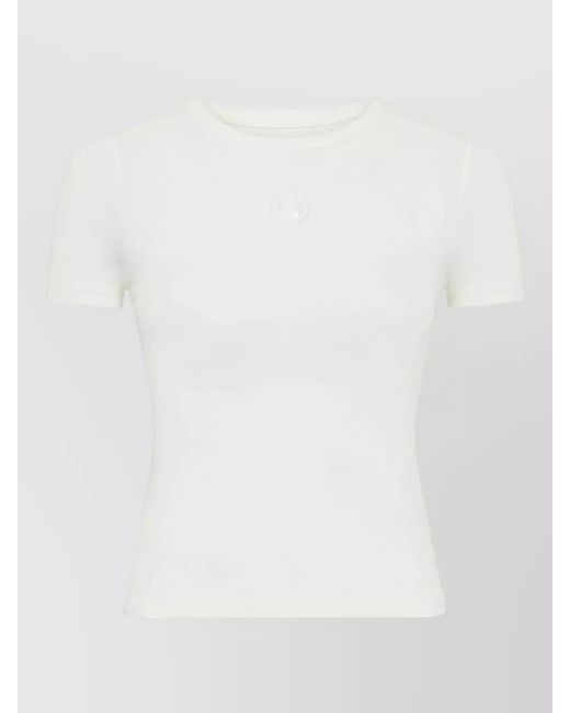 MARINE SERRE White Logo Cotton Baby-Fit T-Shirt