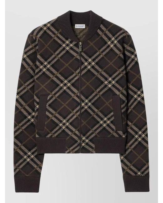 Burberry Black Cashmere Wool Ribbed Cardigan