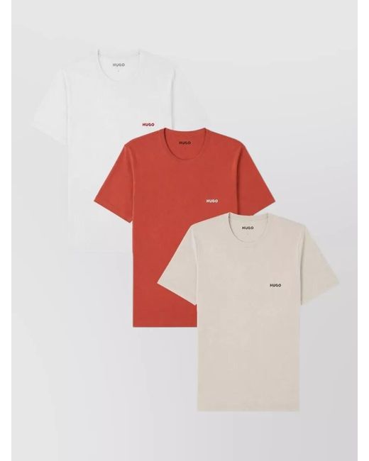 HUGO Red Crew Neck Regular Fit Short Sleeve Top for men