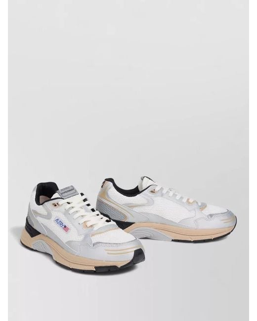 Autry White Sneakers Contrast Mesh Breathable Sporty Silhouette for men