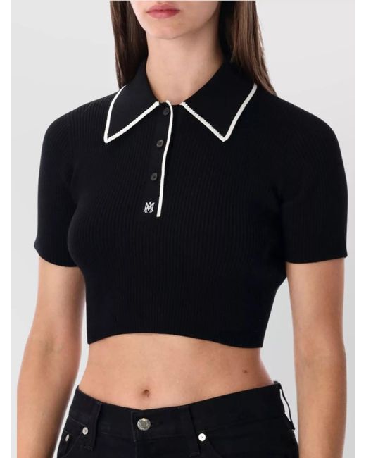 Amiri Black Polo Shirts
