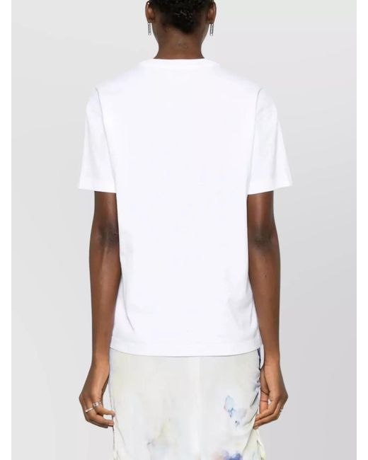 Off-White c/o Virgil Abloh White Logo Print Cotton Regular T-Shirt