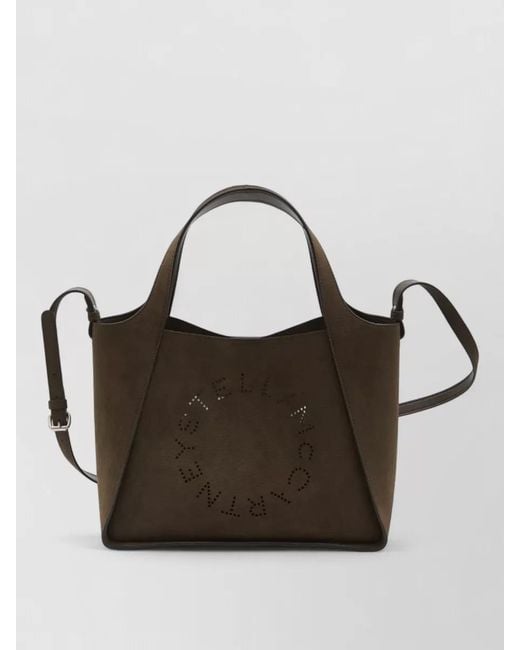 Stella McCartney Brown Alter Suede Vegan Fabric Tote Bag