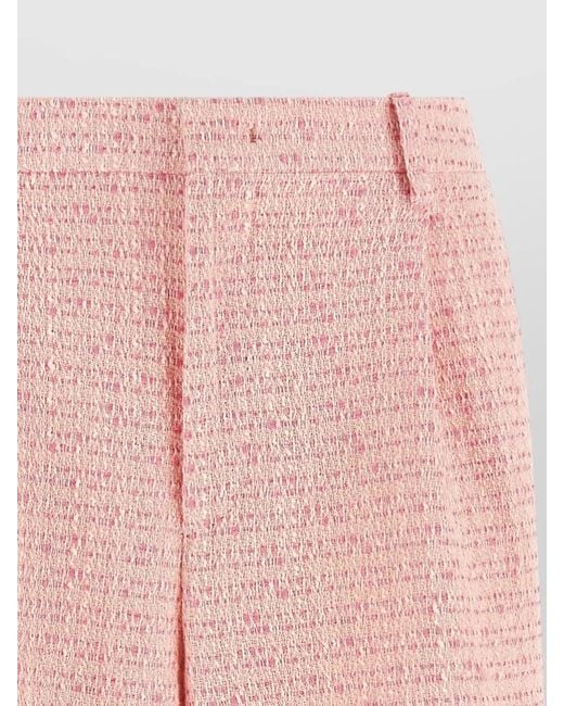 Tagliatore Pink Effie Bermuda Shorts Belt Loops Back Pockets