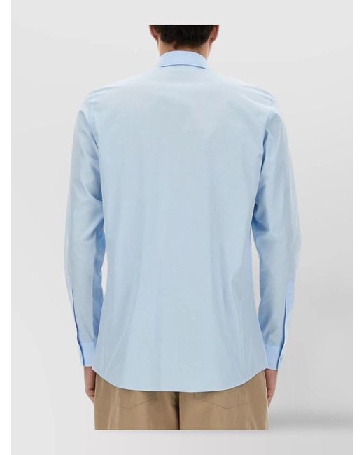 Moschino Blue Cotton Regular-Fit Shirt for men