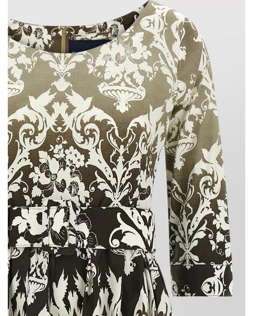Samantha Sung Multicolor Printed Cotton Midi Dress