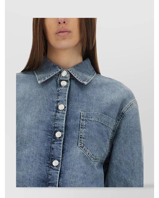 Moschino Blue Denim Cropped Jacket