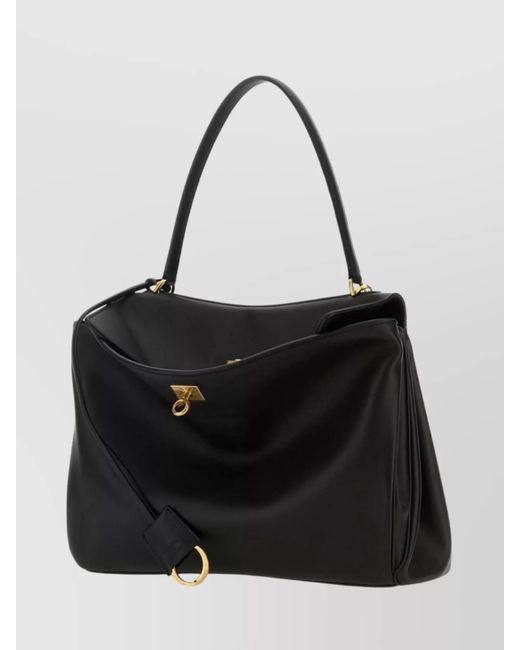 Balenciaga Black Rodeo Medium Leather Shoulder Bag