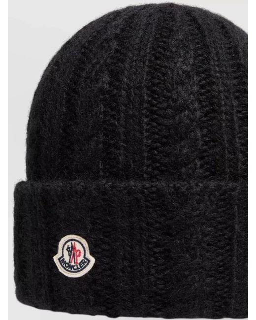 Moncler Black Cable-Knit Alpaca-Blend Headband